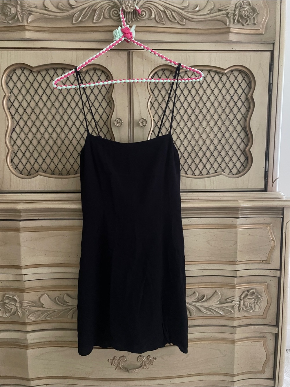 Sunday Best Black Spaghetti-Strap Mini Dress